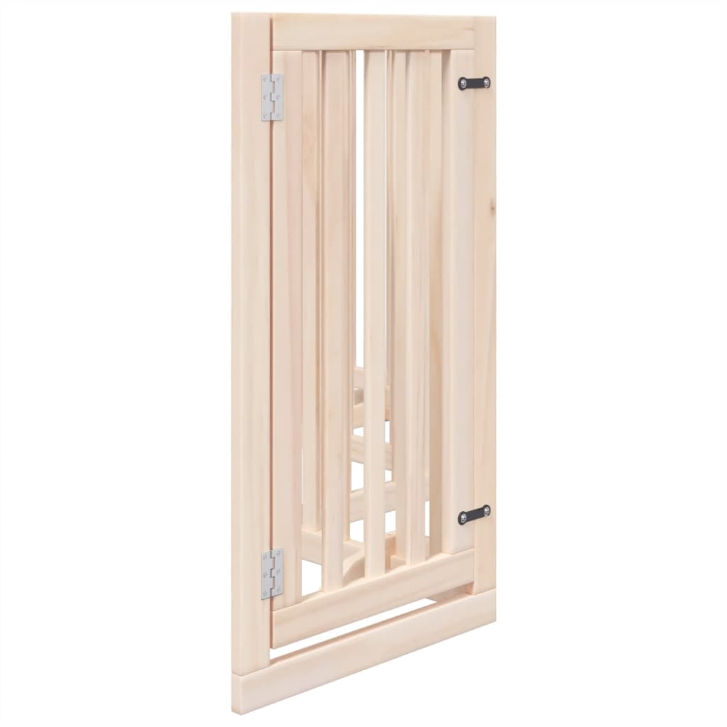 vidaXL Puerta para perros plegable 6 paneles madera de álamo 300 cm