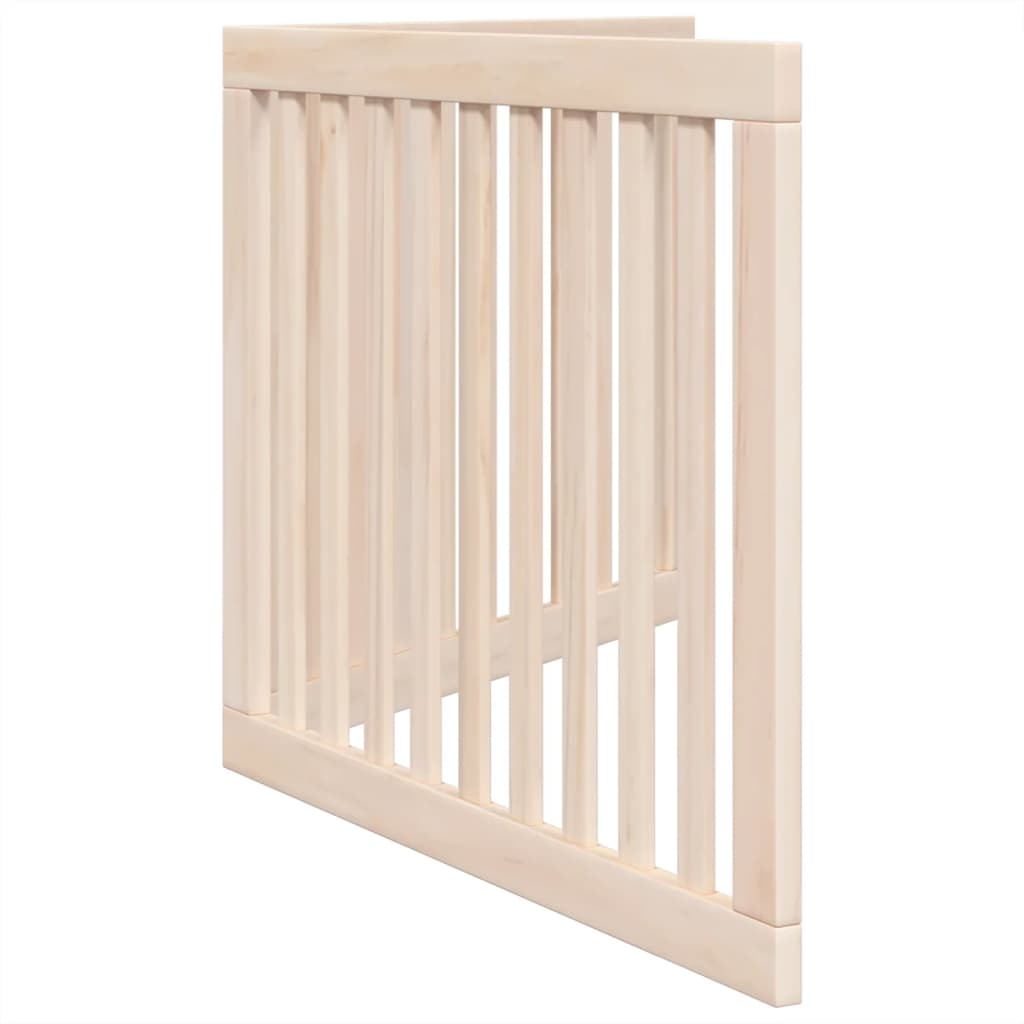 vidaXL Puerta para perros plegable 2 paneles madera de álamo 160 cm