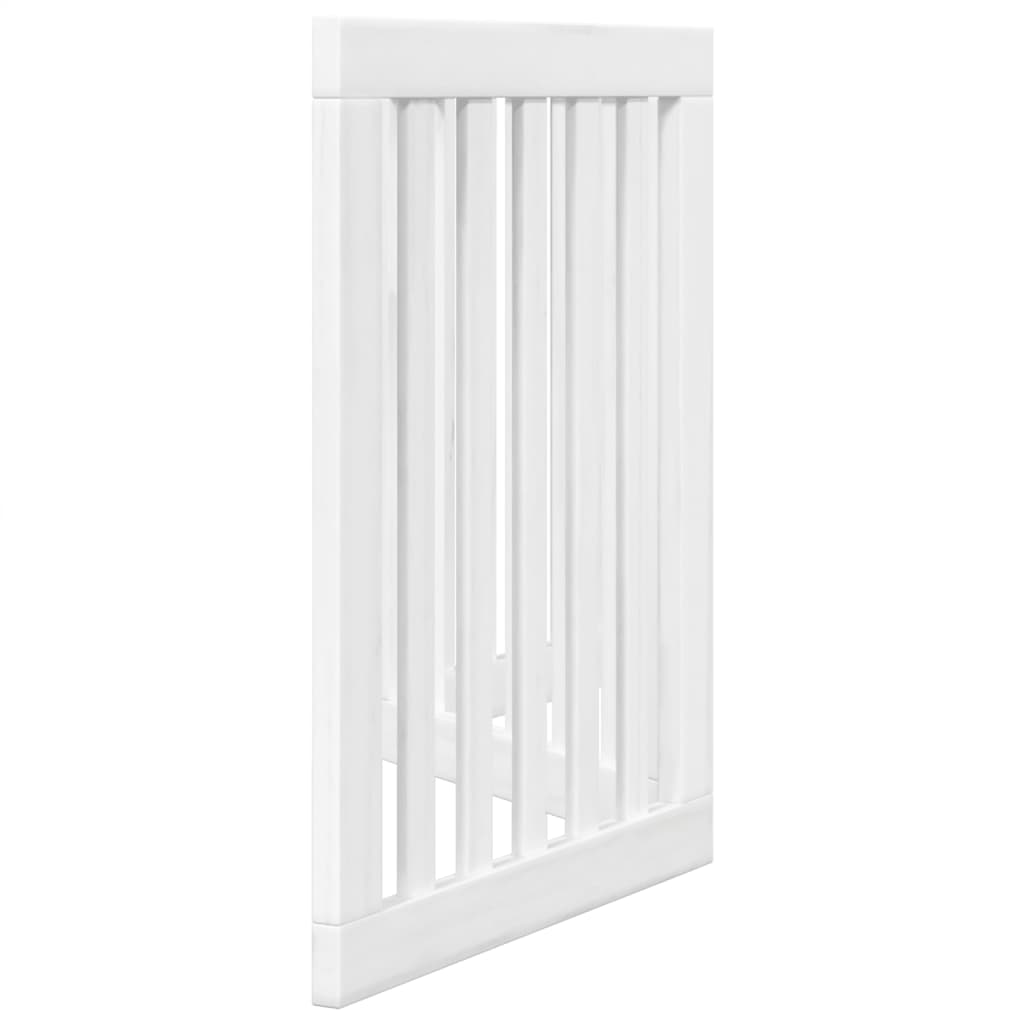 vidaXL Puerta para perros plegable 3 paneles madera álamo blanca 150cm