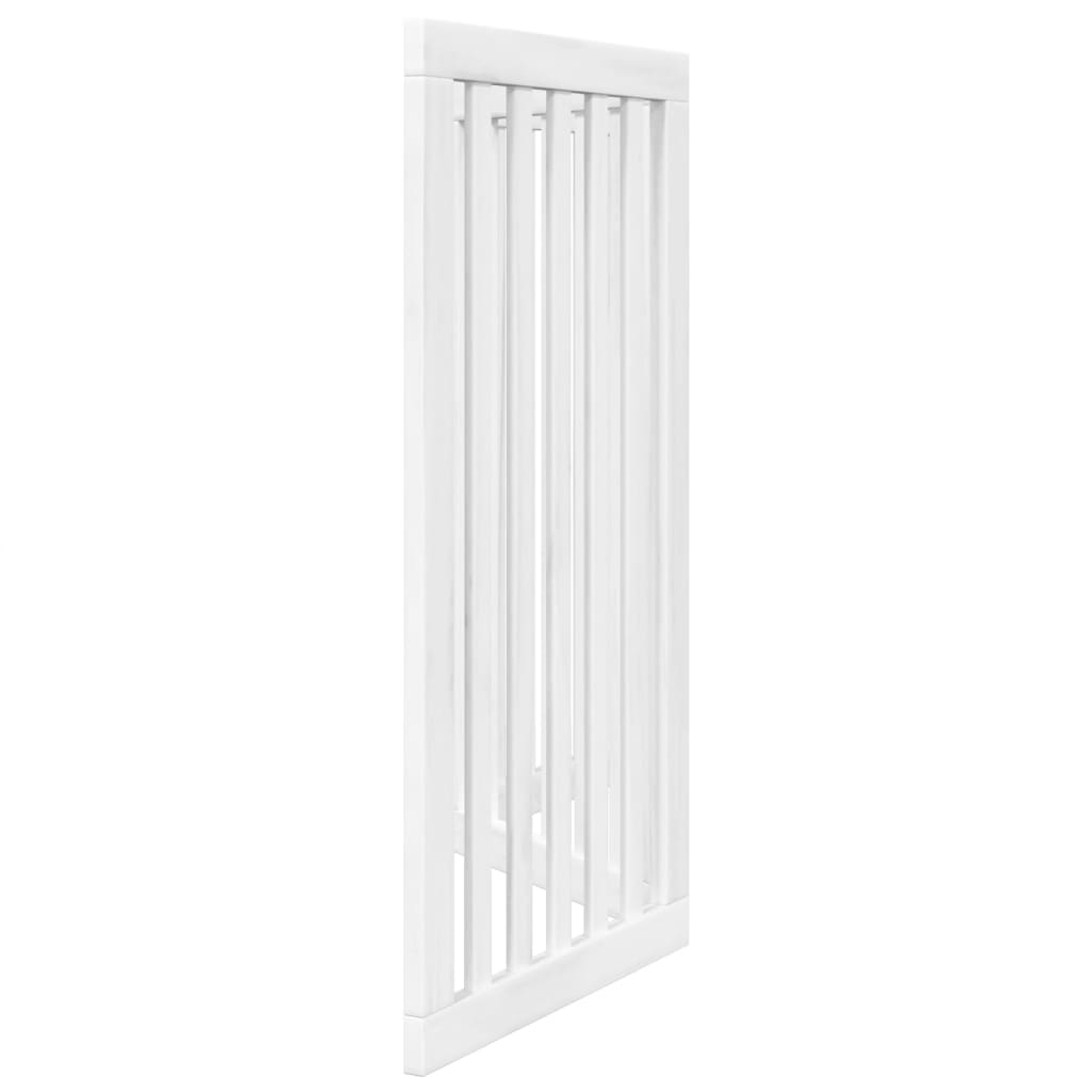 vidaXL Puerta para perros plegable 3 paneles madera álamo blanca 150cm