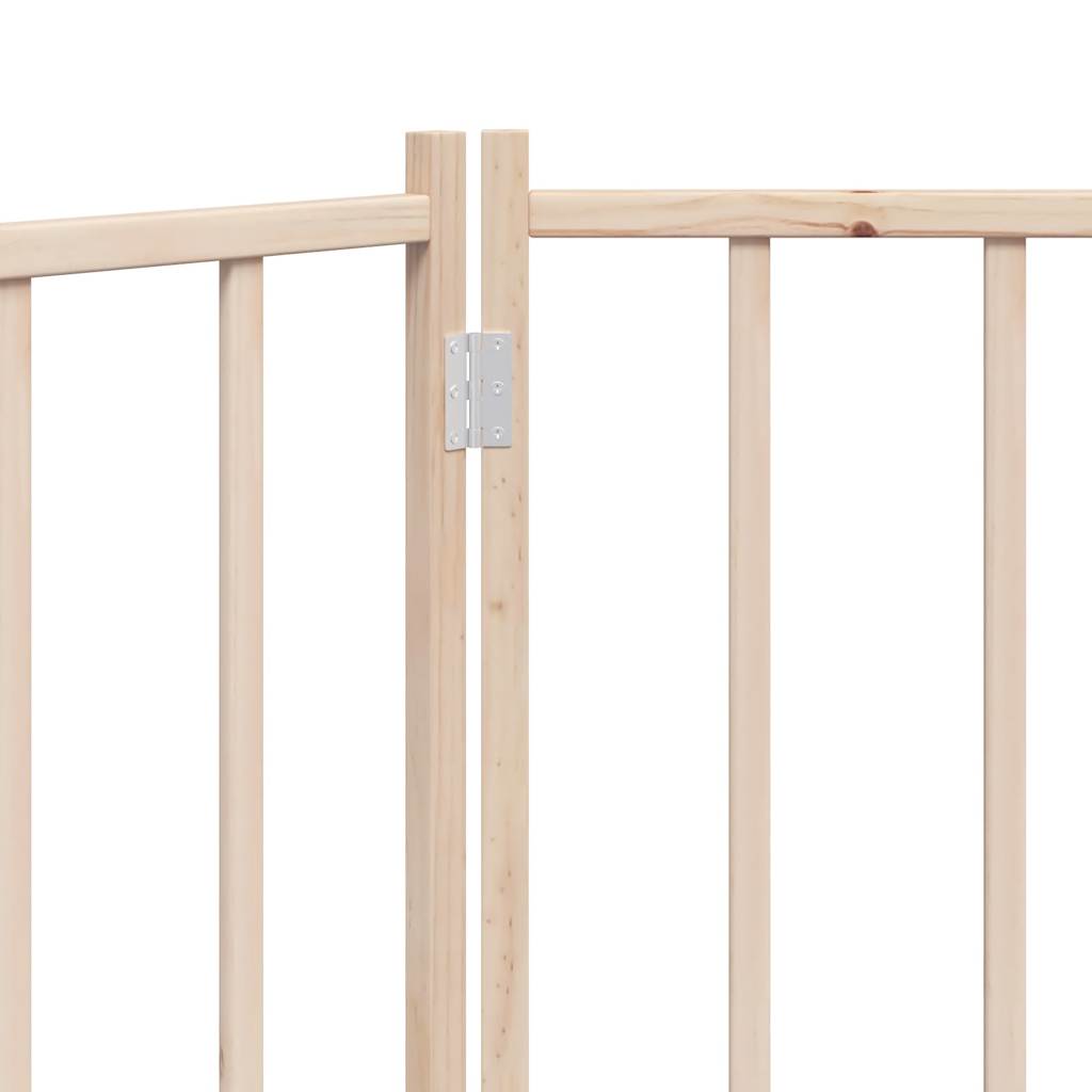 vidaXL Puerta para perros plegable 3 paneles madera de abeto 150 cm