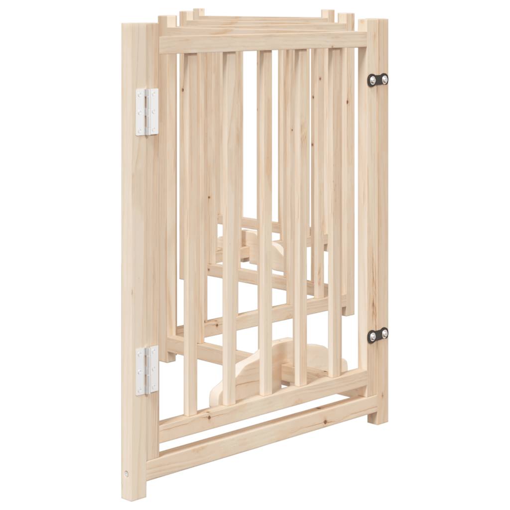 vidaXL Puerta para perros plegable 6 paneles madera de álamo 300 cm