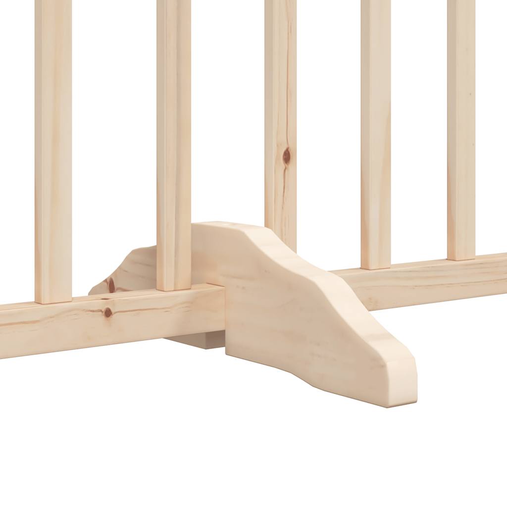 vidaXL Puerta para perros plegable 6 paneles madera de álamo 300 cm