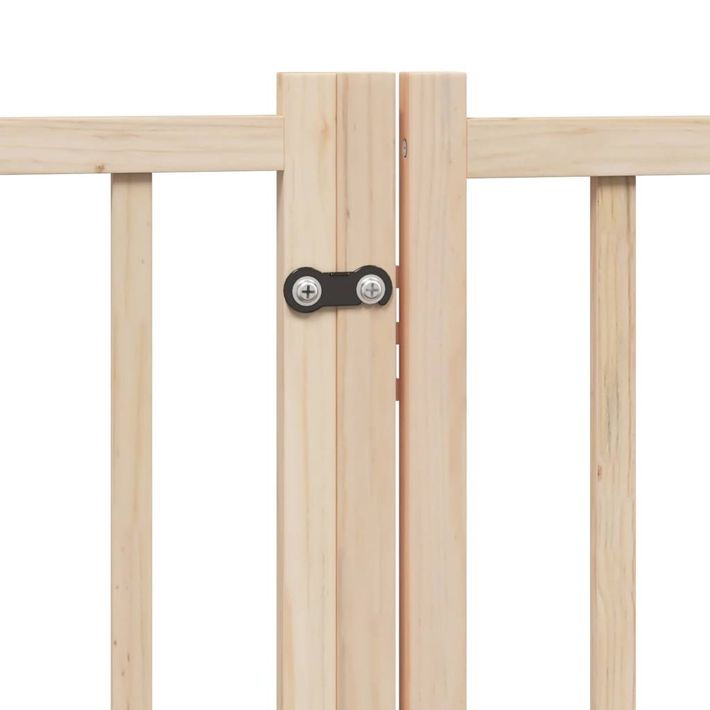 vidaXL Puerta para perros plegable 6 paneles madera de álamo 300 cm