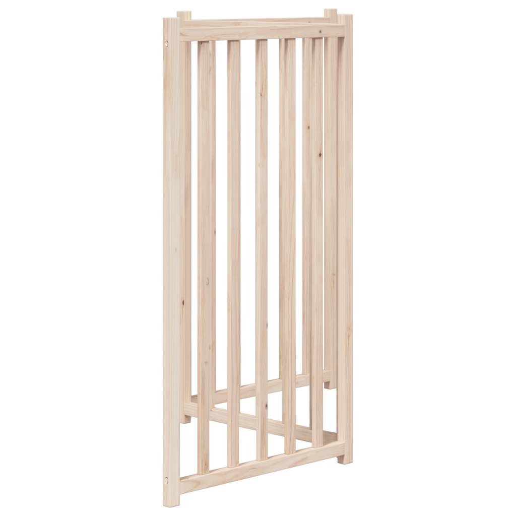 vidaXL Puerta para perros plegable 3 paneles madera de abeto 150 cm