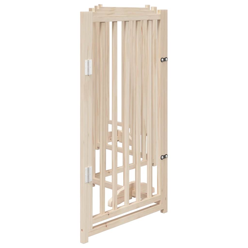 vidaXL Puerta para perros plegable 6 paneles madera de álamo 300 cm