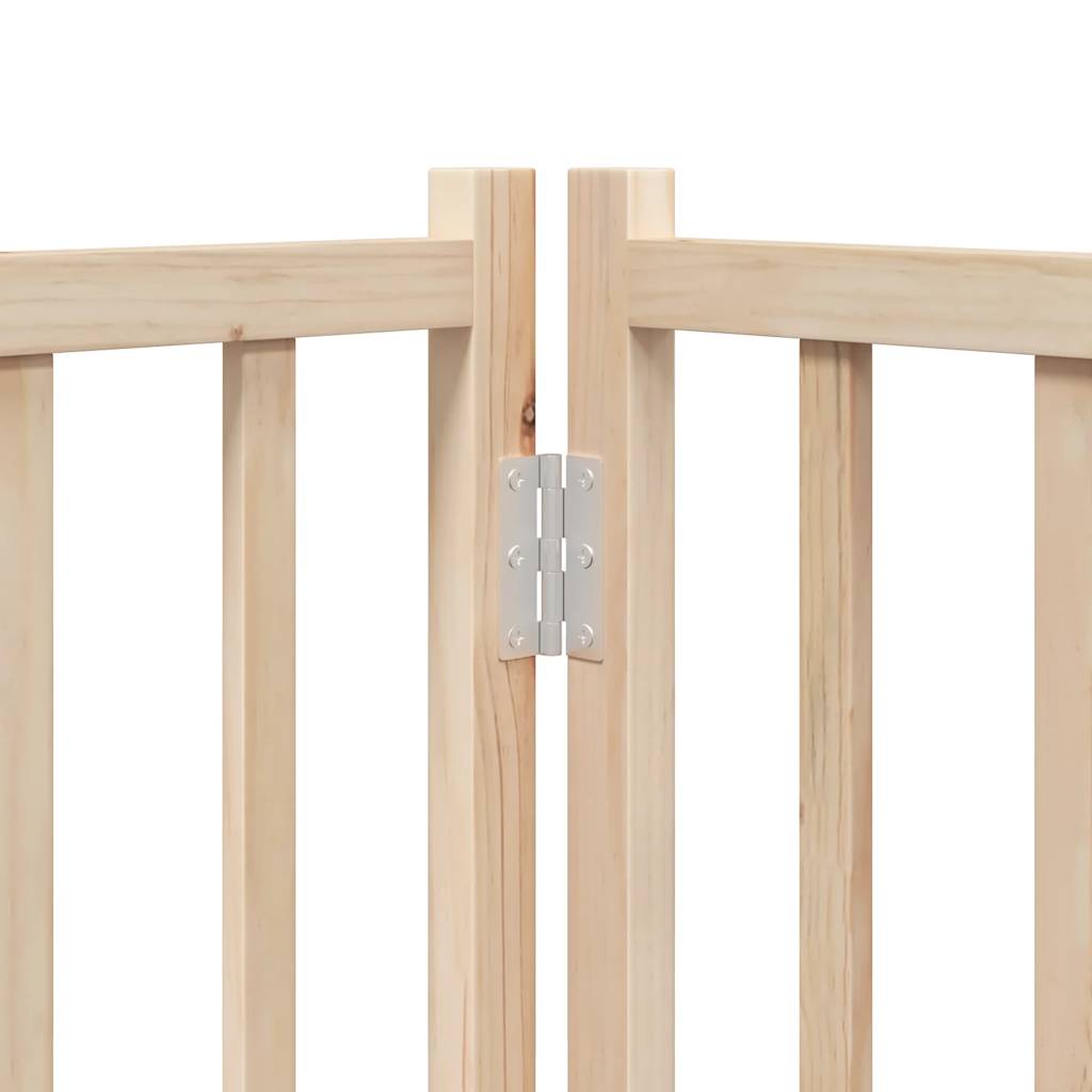 vidaXL Puerta para perros plegable 6 paneles madera de álamo 300 cm