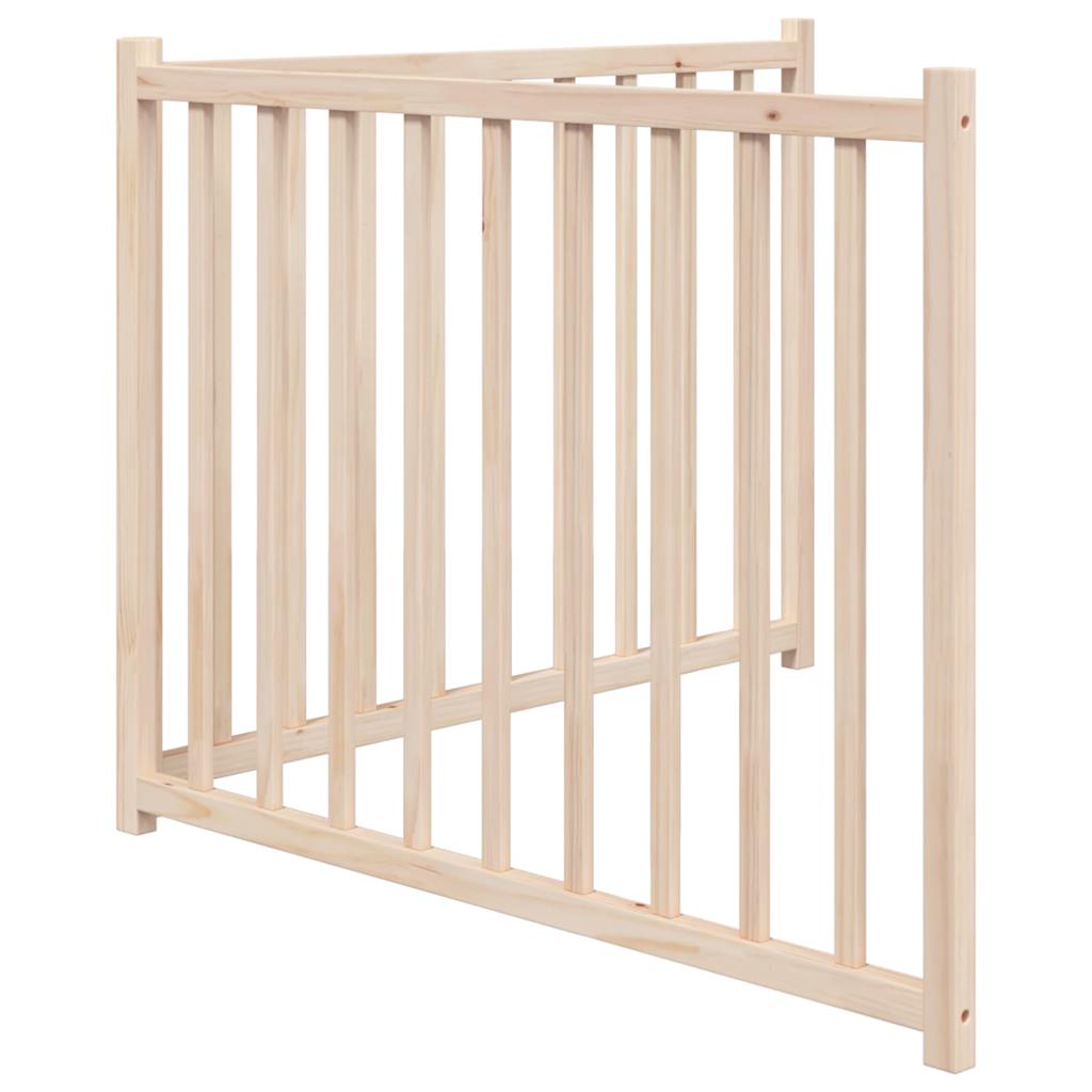 vidaXL Puerta para perros plegable 2 paneles madera de abeto 160 cm