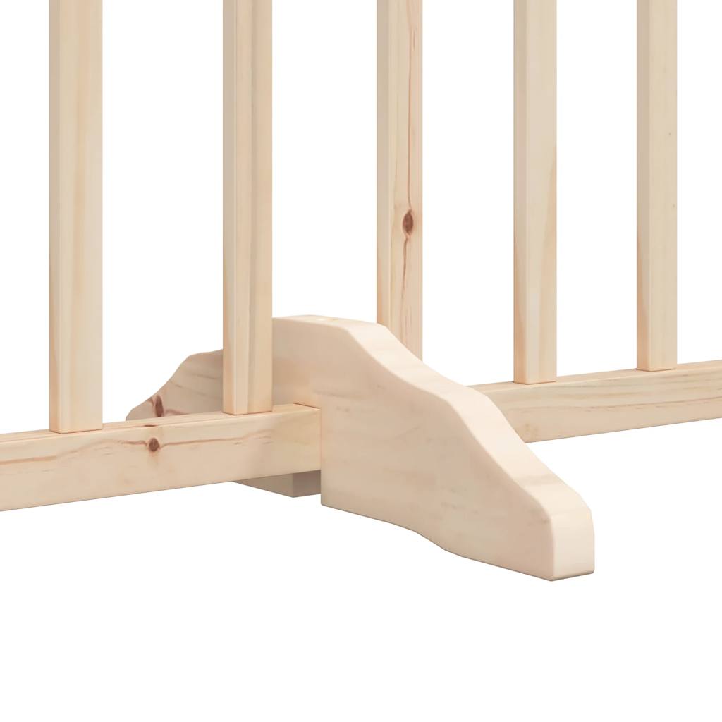 vidaXL Puerta para perros plegable 4 paneles madera de abeto 320 cm