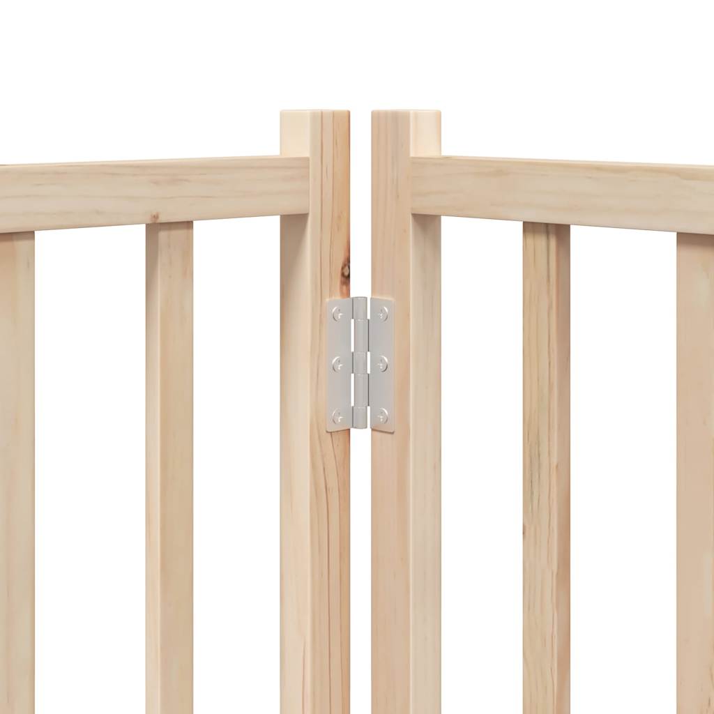 vidaXL Puerta para perros plegable 4 paneles madera de abeto 320 cm