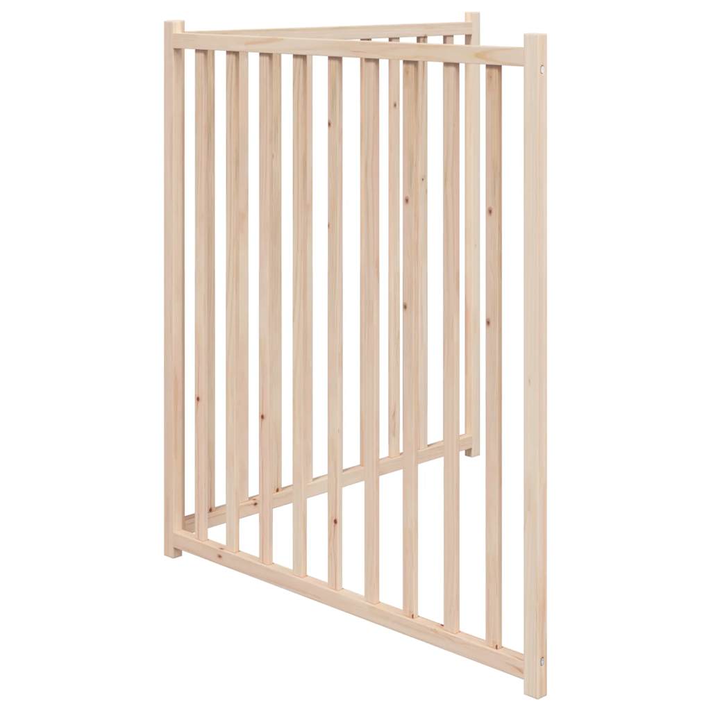 vidaXL Puerta para perros plegable 2 paneles madera de abeto 160 cm