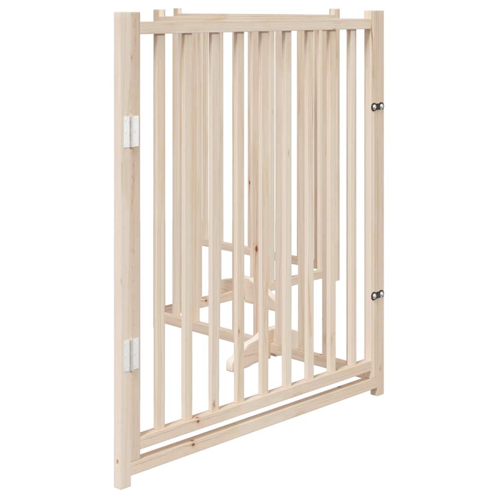 vidaXL Puerta para perros plegable 4 paneles madera de abeto 320 cm