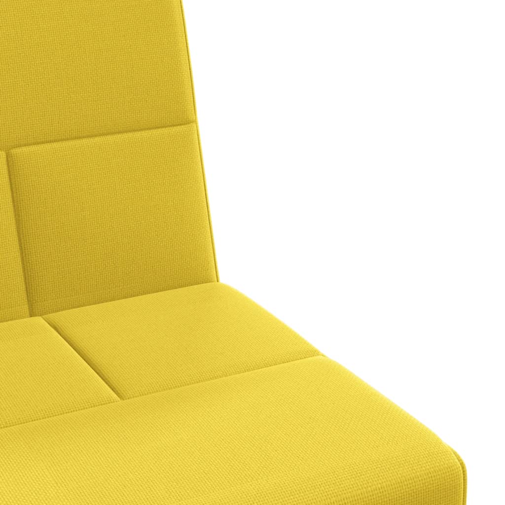 vidaXL Sofá cama con portavasos tela amarillo claro