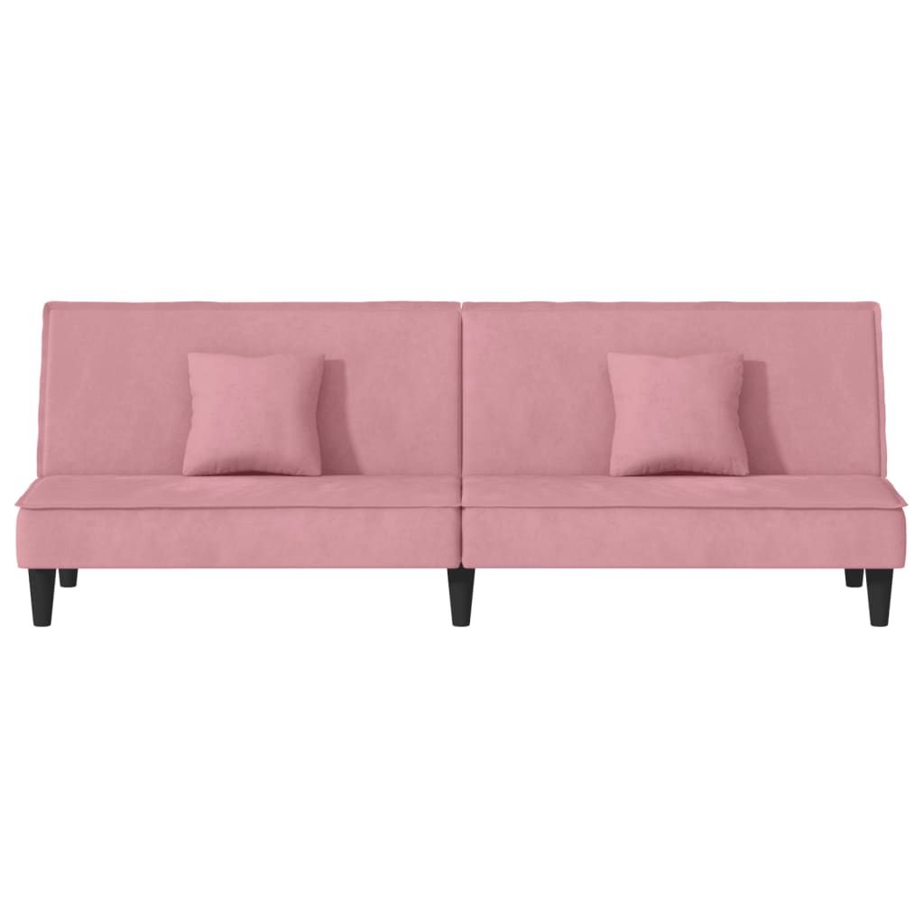 vidaXL Sofá cama terciopelo rosa