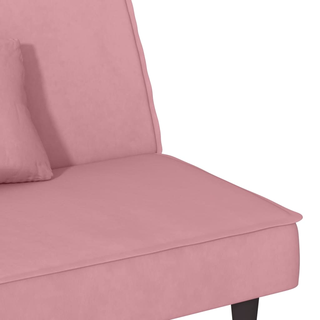 vidaXL Sofá cama terciopelo rosa