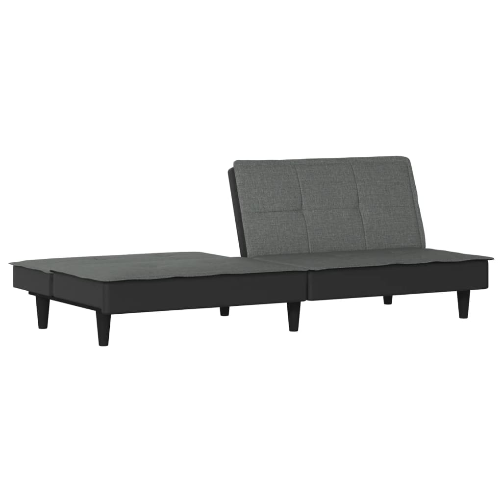 vidaXL Sofá cama de tela gris oscuro