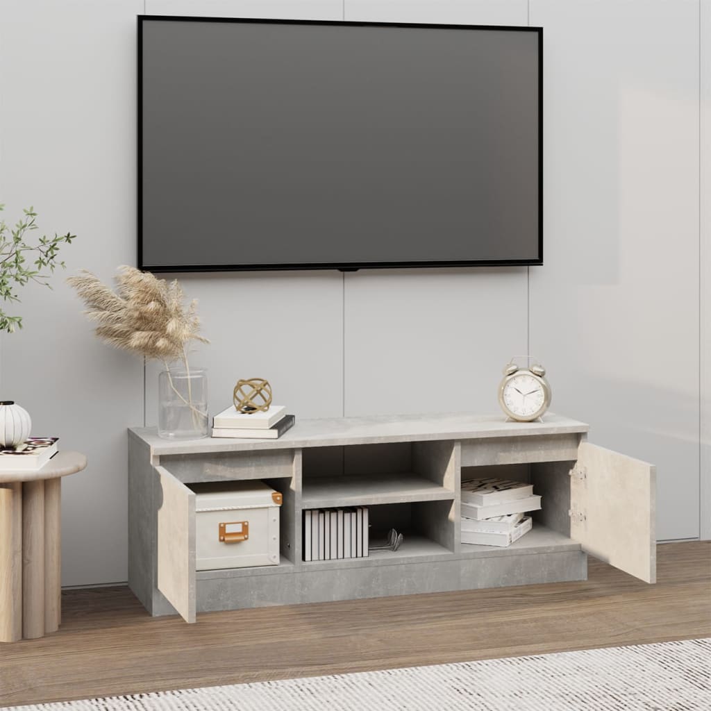 vidaXL Mueble de TV con puerta gris hormigón 102x30x36 cm