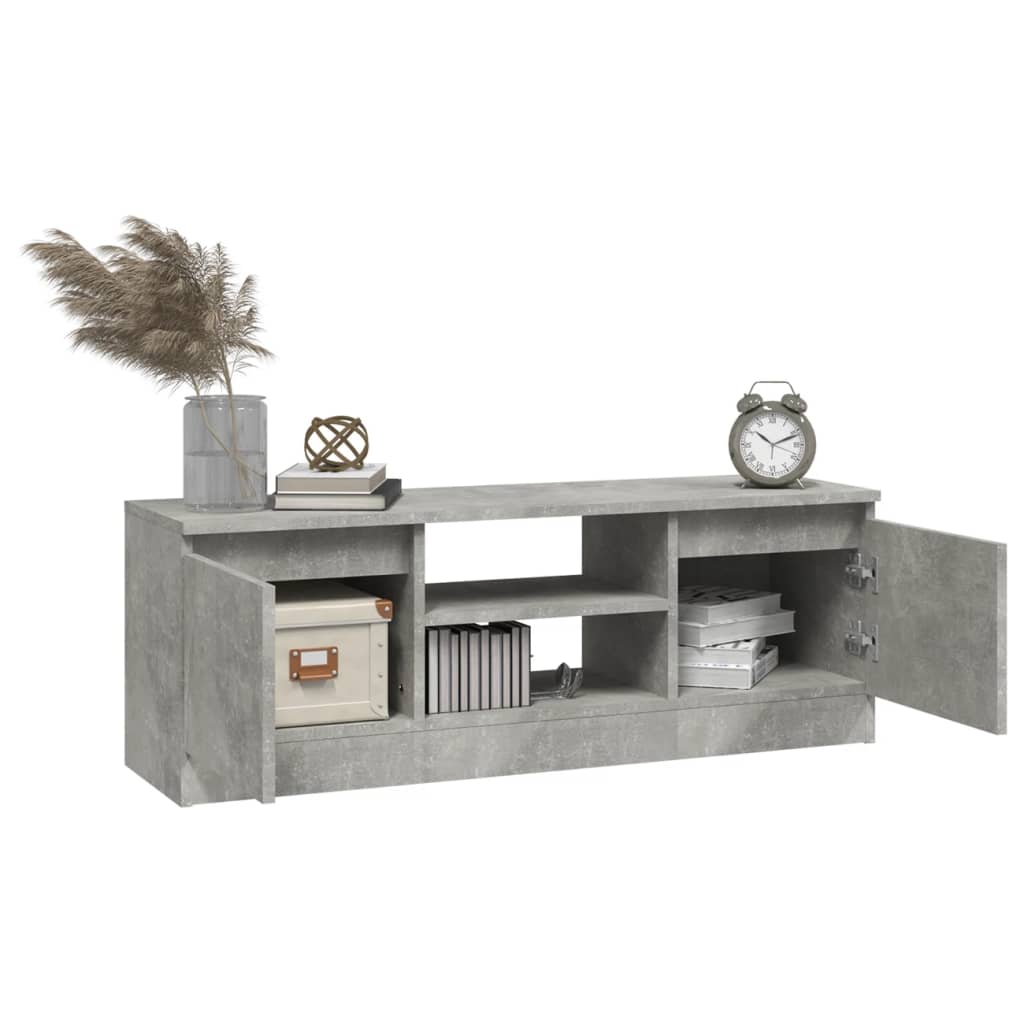 vidaXL Mueble de TV con puerta gris hormigón 102x30x36 cm