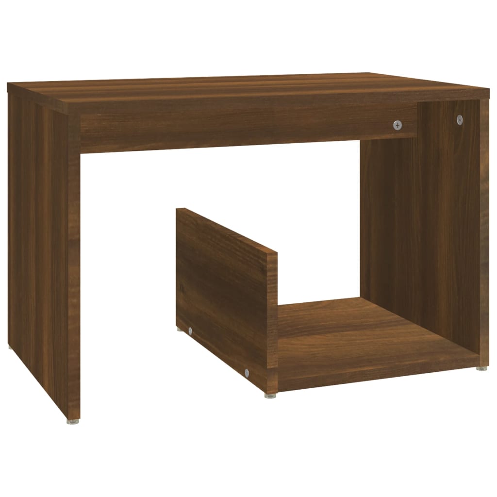 vidaXL Mesa auxiliar madera contrachapada roble marrón 59x36x38 cm