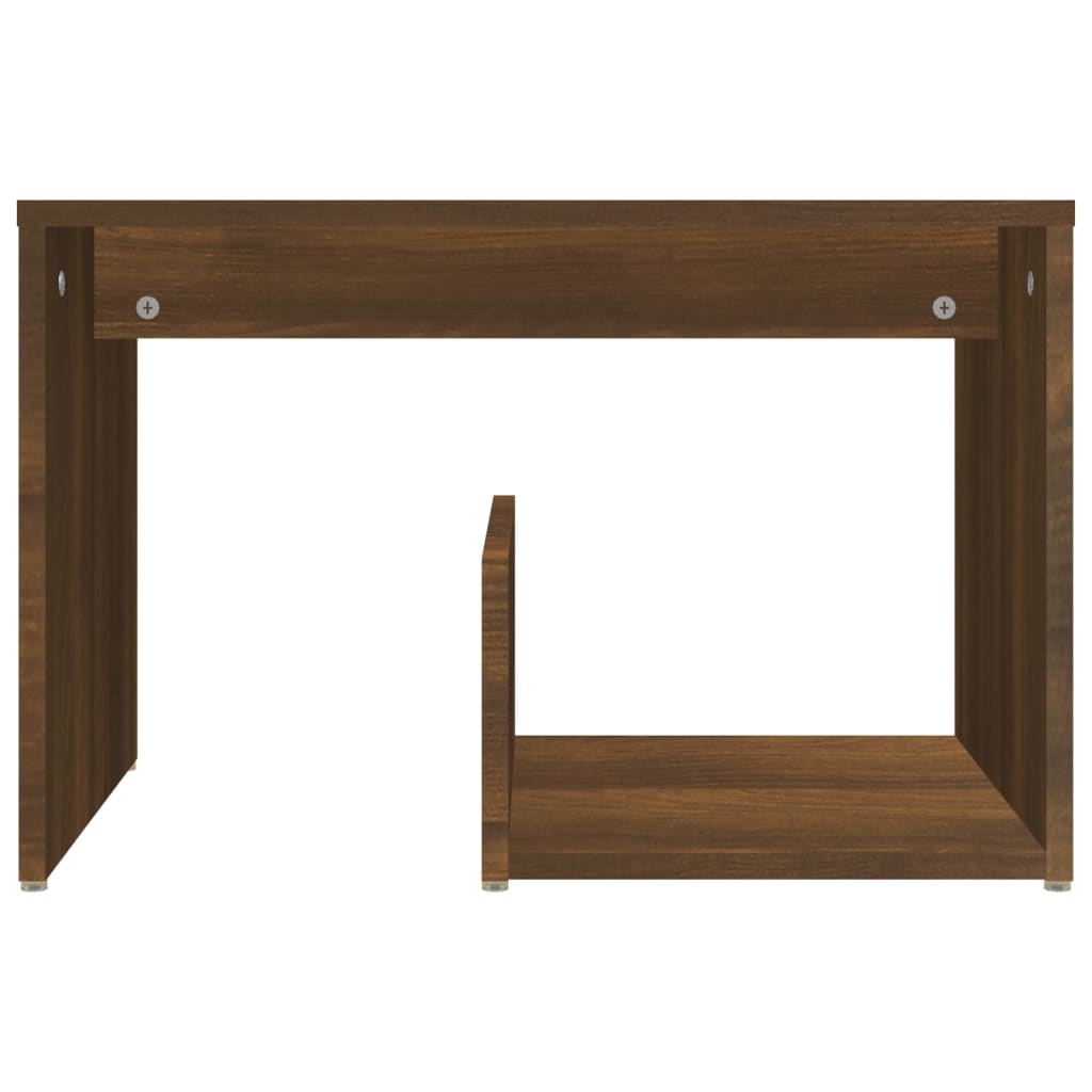 vidaXL Mesa auxiliar madera contrachapada roble marrón 59x36x38 cm