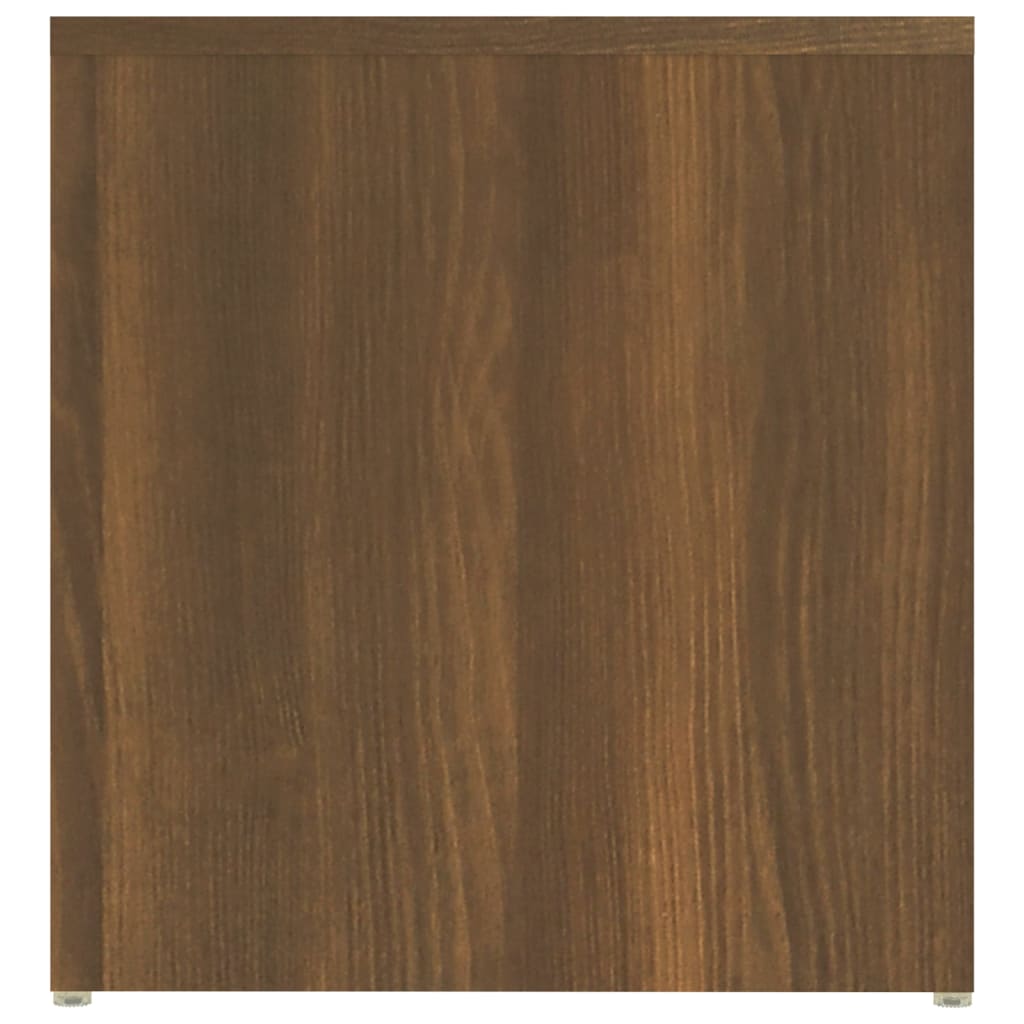 vidaXL Mesa auxiliar madera contrachapada roble marrón 59x36x38 cm