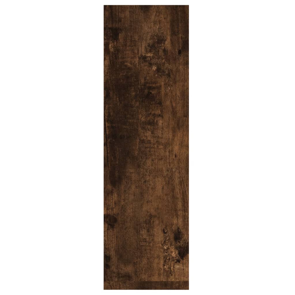 vidaXL Estantes pared 2 uds madera contrachapada roble humo 50x15x50cm