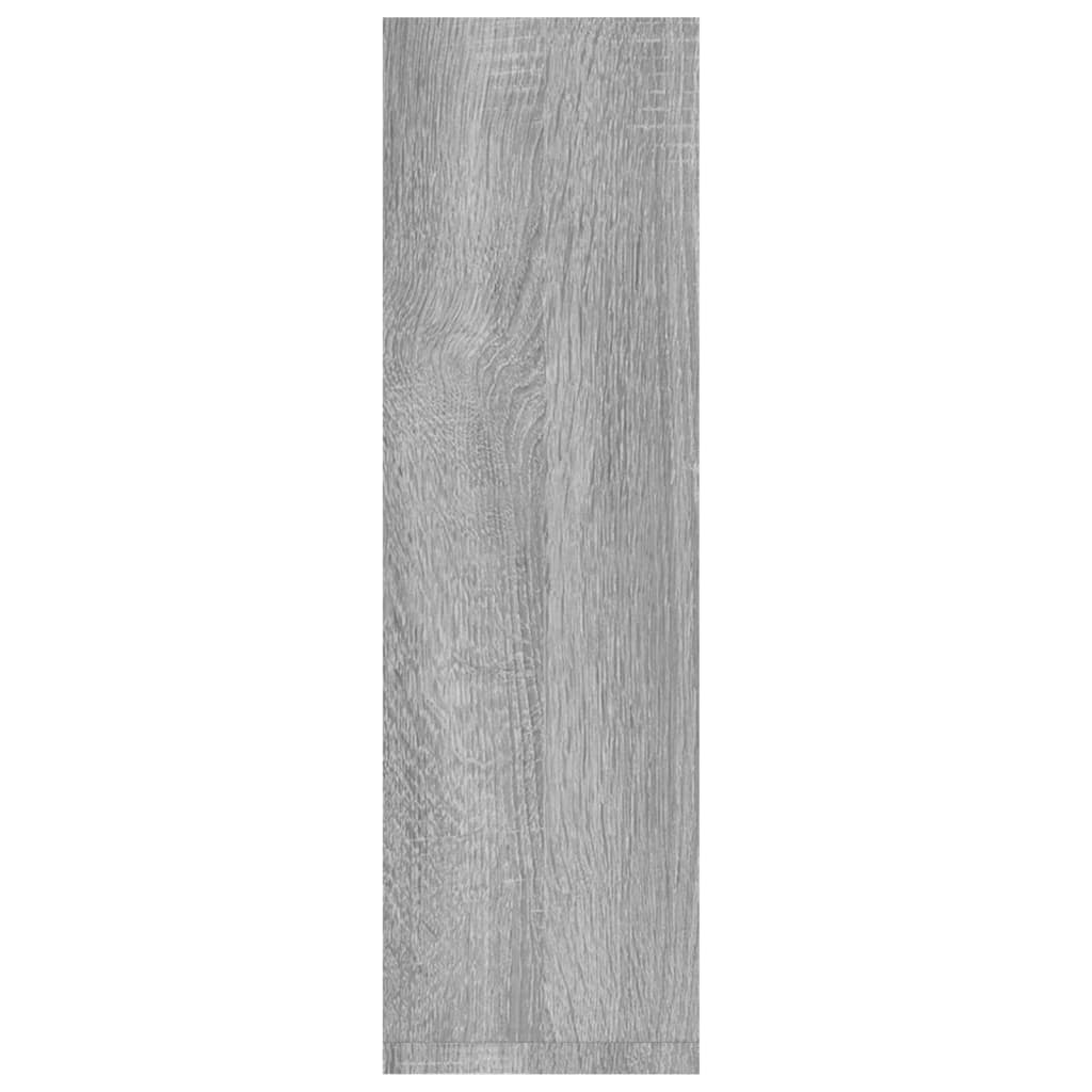 vidaXL Estante pared 2 uds madera contrachapada gris Sonoma 50x15x50cm