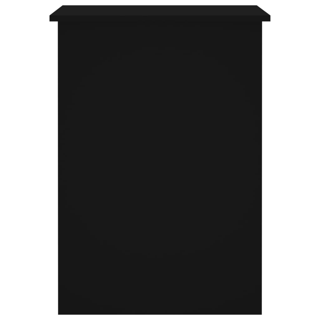 vidaXL Escritorio de madera contrachapada negro 100x55x75 cm