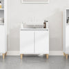 vidaXL Armario para lavabo madera contrachapada blanco 58x33x60 cm