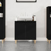 vidaXL Armario para lavabo madera contrachapada negro 58x33x60 cm