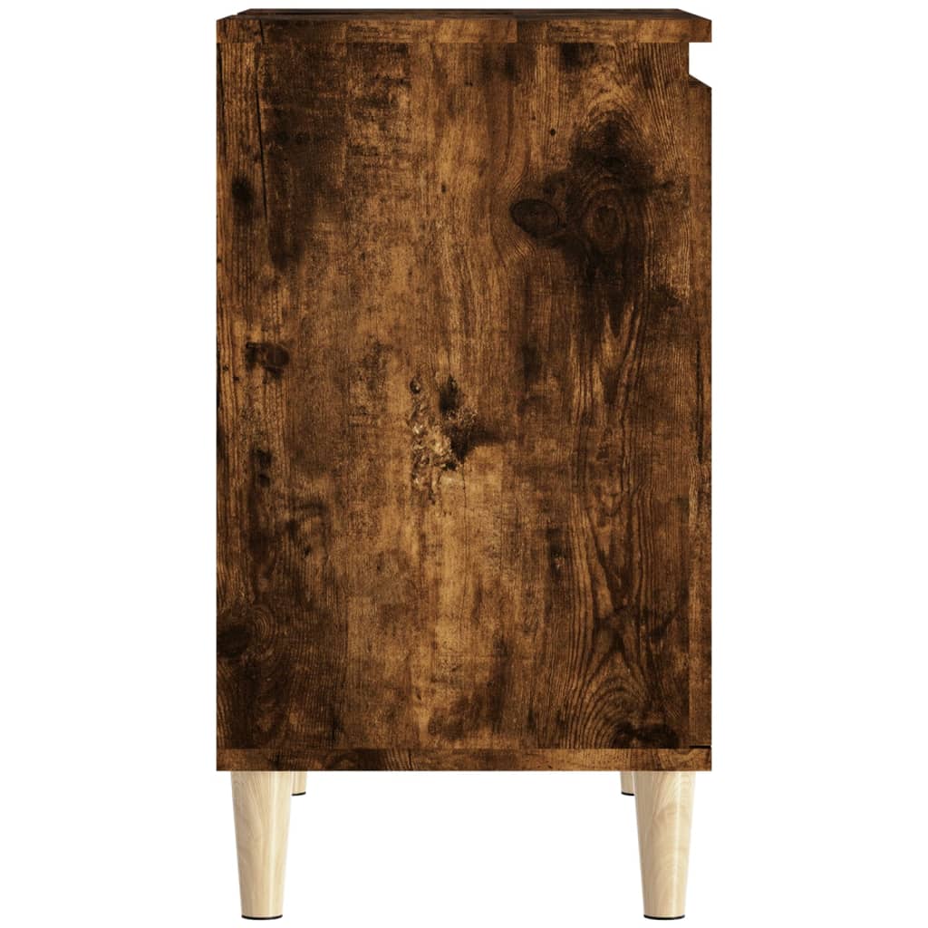 vidaXL Armario de lavabo madera contrachapada roble ahumado 58x33x60cm