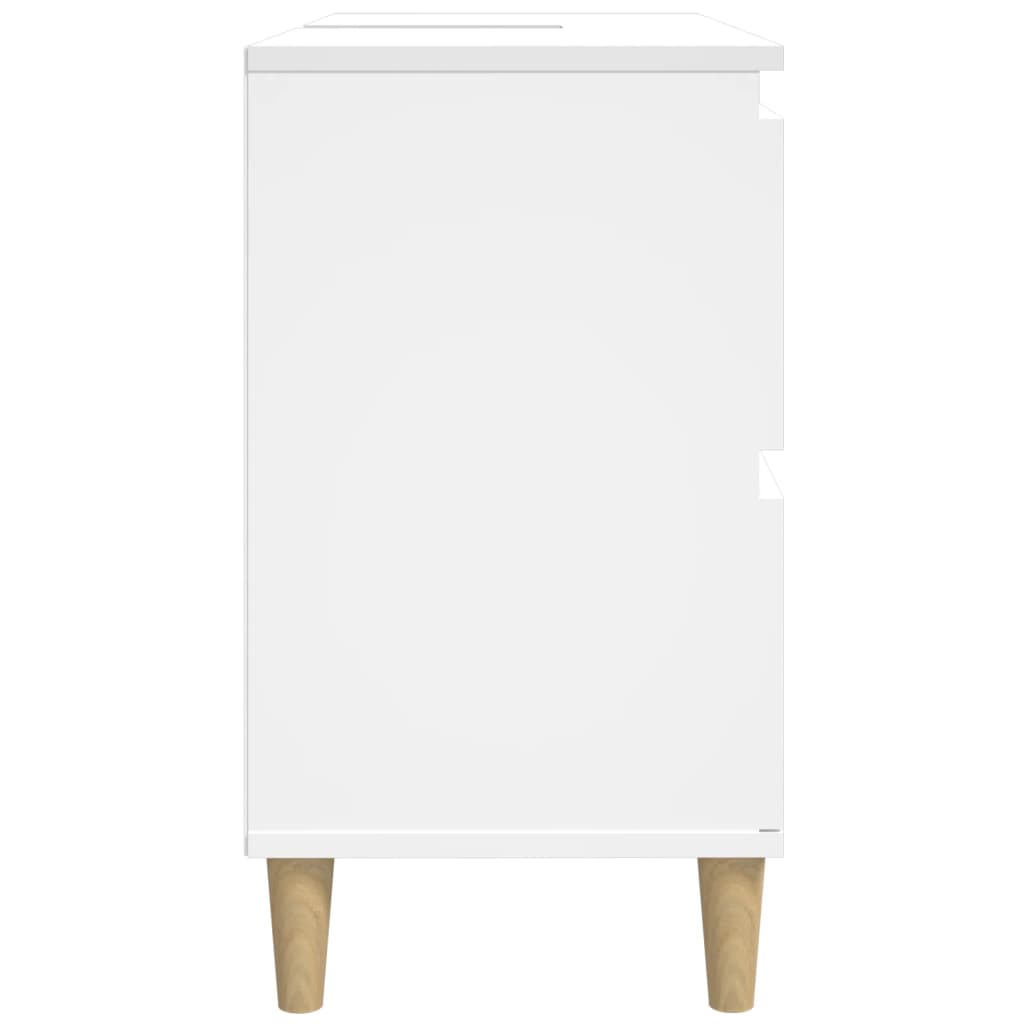 vidaXL Armario para lavabo madera contrachapada blanco 80x33x60 cm