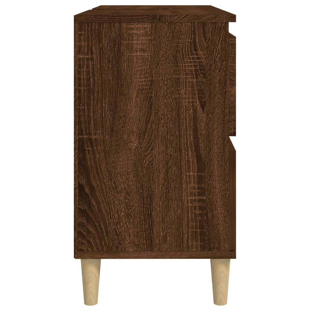 vidaXL Armario de lavabo madera contrachapada roble marrón 80x33x60 cm