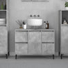 vidaXL Armario de lavabo madera contrachapada gris hormigón 80x33x60cm