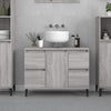 vidaXL Armario de lavabo madera contrachapada gris Sonoma 80x33x60 cm