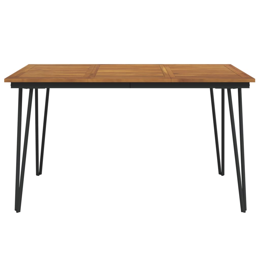 vidaXL Mesa de jardín con patas en U madera maciza acacia 148x80x75 cm