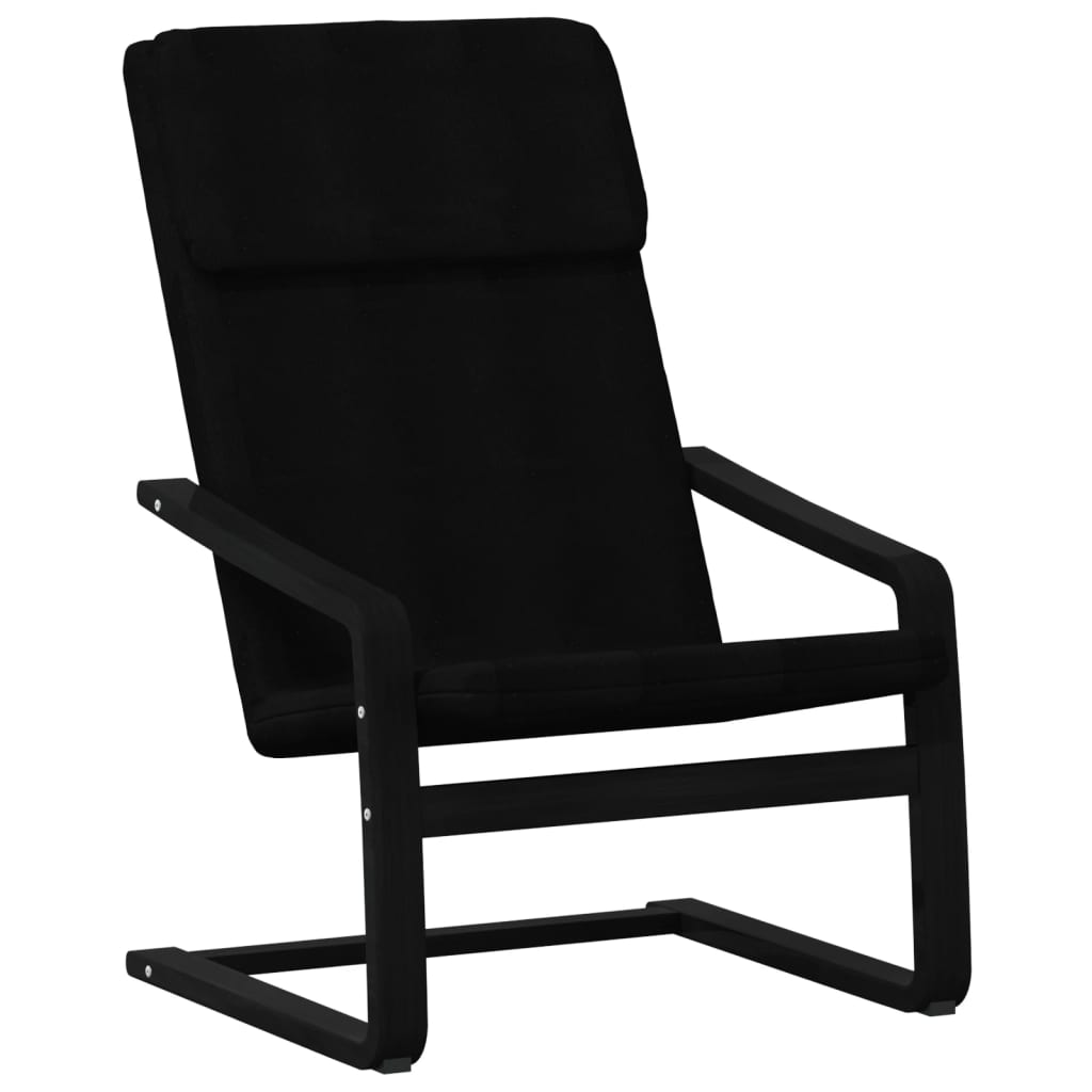 vidaXL Sillón de relax de tela negro