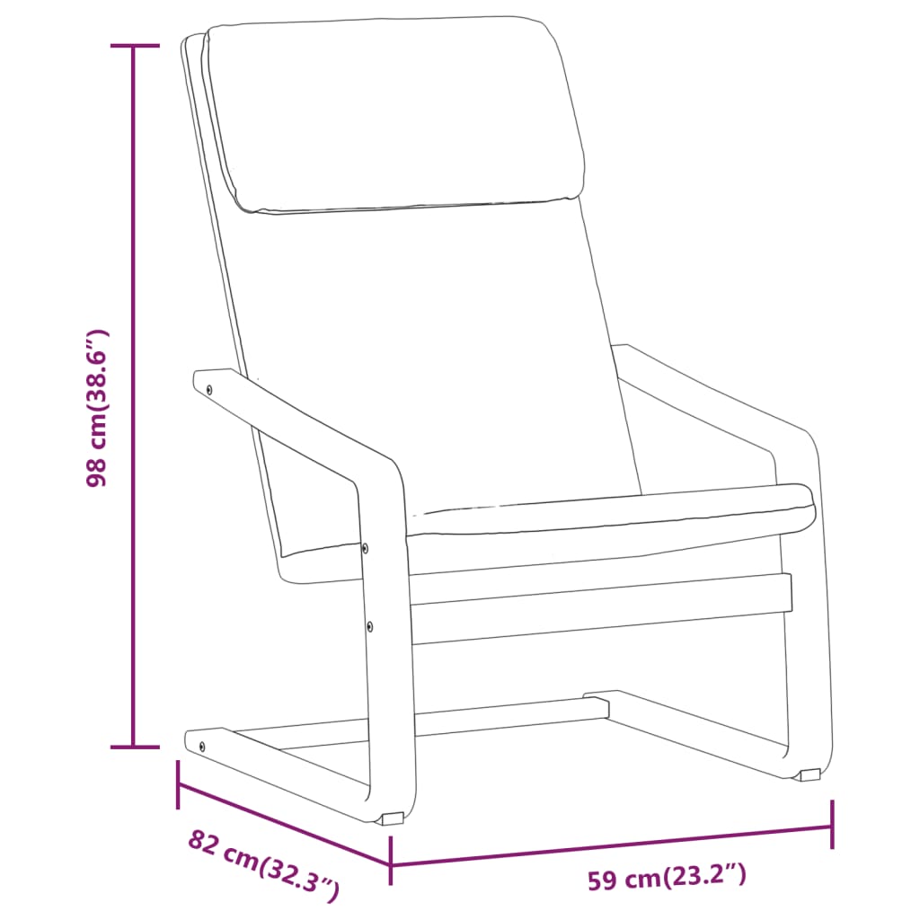 vidaXL Sillón de relax de tela negro