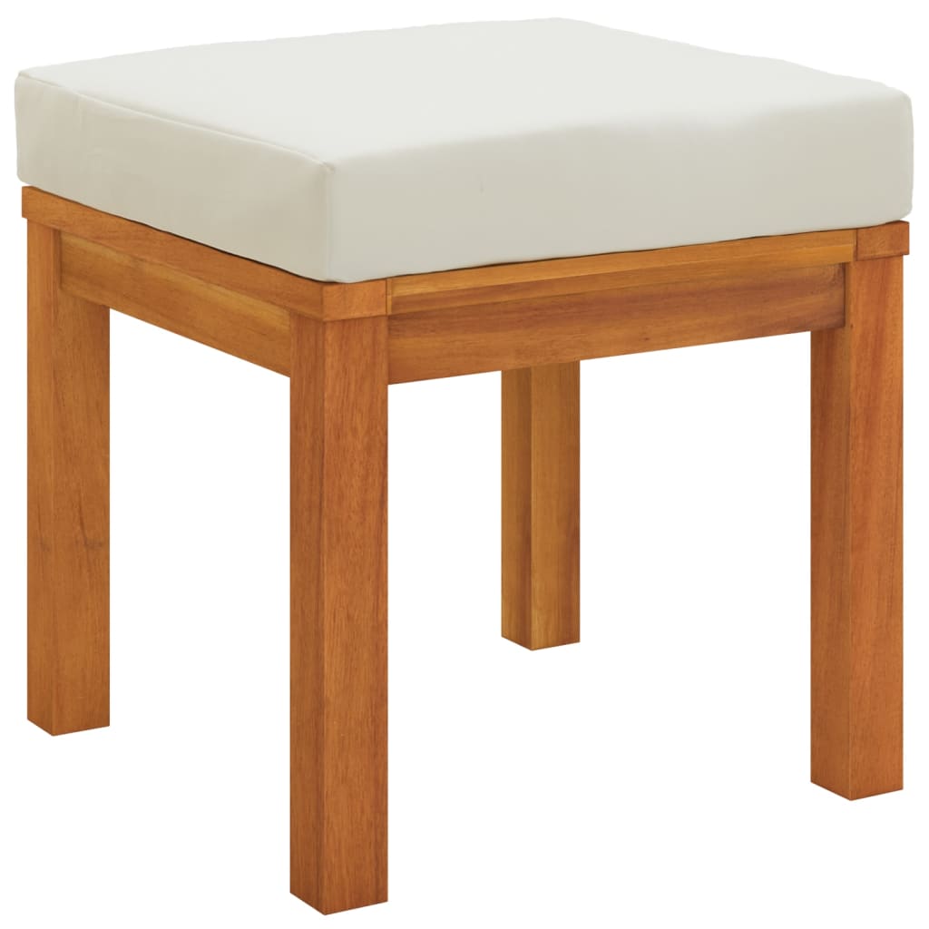 vidaXL Juego comedor jardín con cojines 9 piezas madera maciza acacia