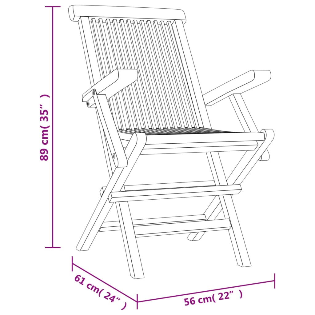 vidaXL Juego de comedor de jardín 5 piezas madera maciza de teca