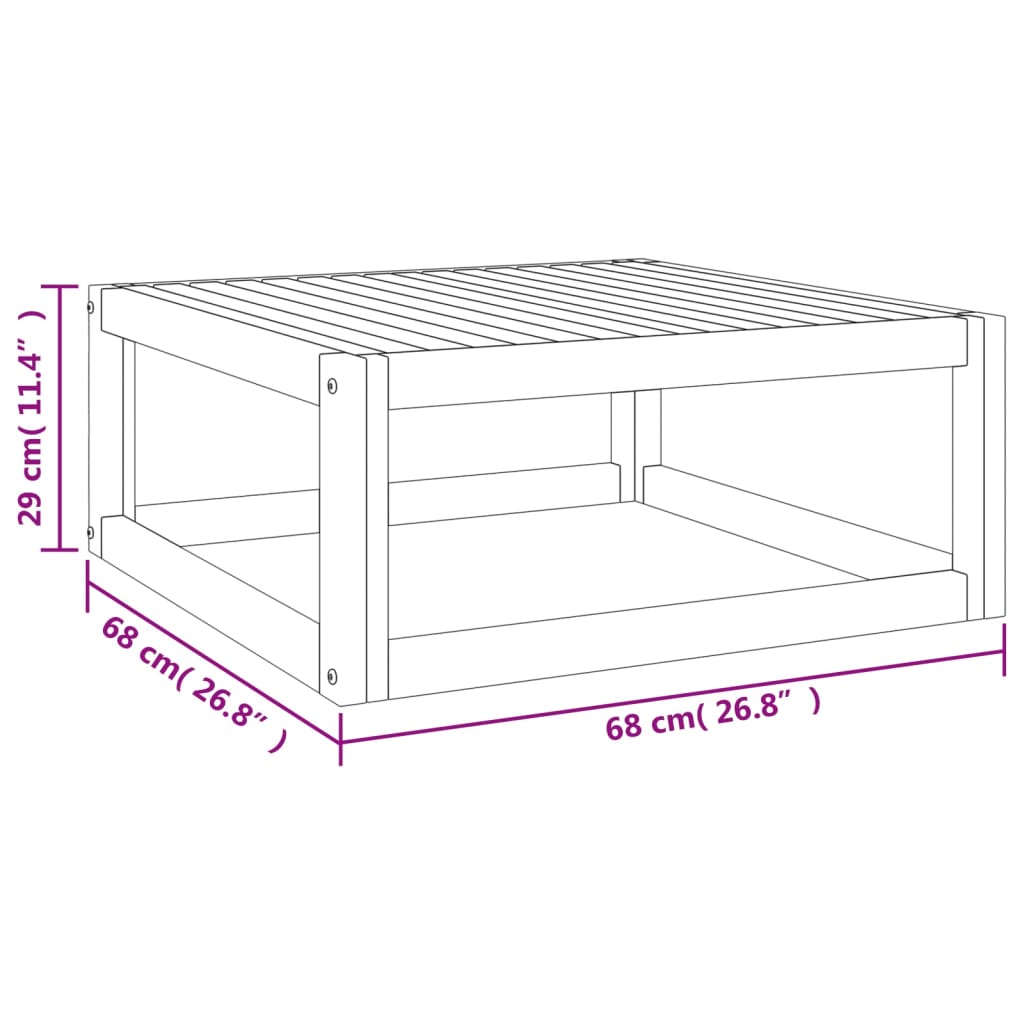 vidaXL Set muebles de jardín 4 pzas madera maciza y cojines gris taupé