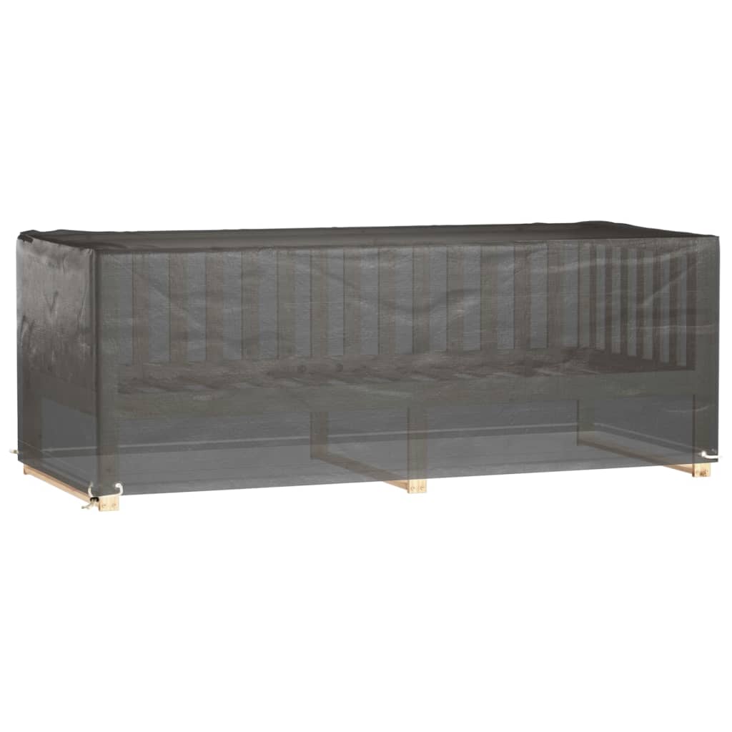 vidaXL Fundas muebles jardín 2 uds 8 ojales rectangular 192x82x65 cm