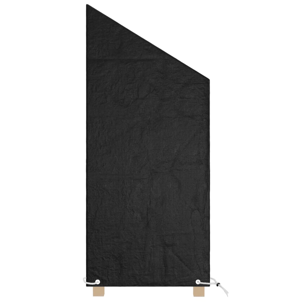 vidaXL Fundas sillas jardín 2 uds 8 ojales polietileno 65x65x110/150cm