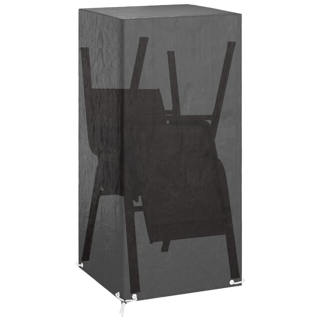 vidaXL Fundas sillas jardín 2 uds 8 ojales polietileno 75x70x140 cm