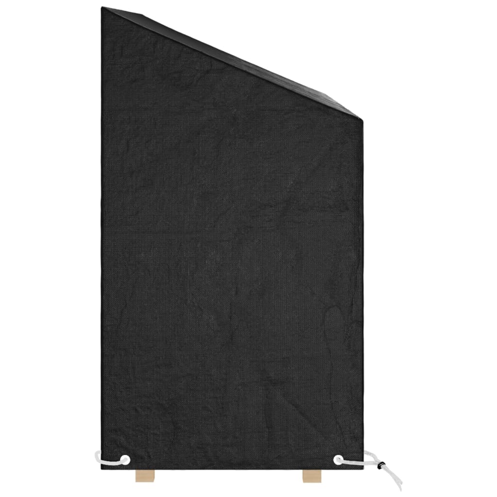 vidaXL Fundas bancos jardín 2 uds 8 ojales polietileno 130x70x70/88 cm