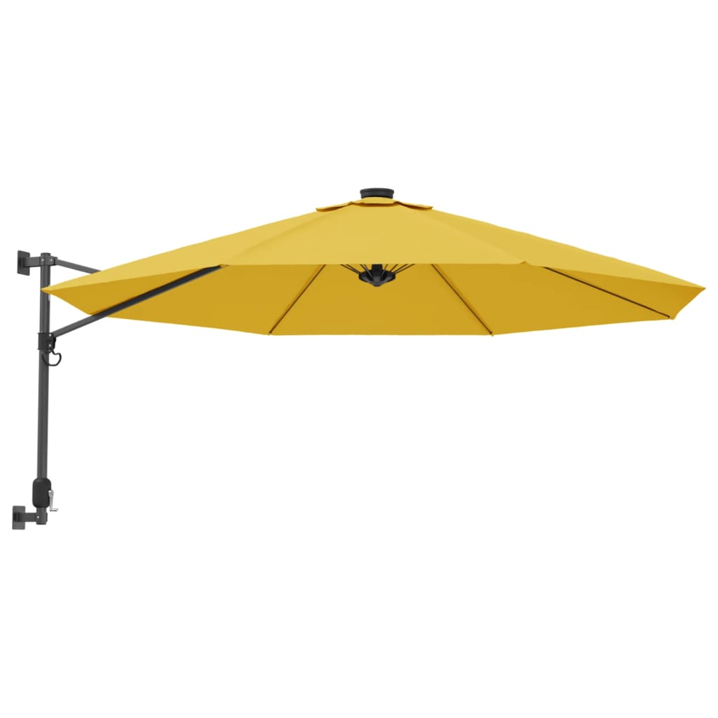 vidaXL Sombrilla de pared amarillo 290 cm