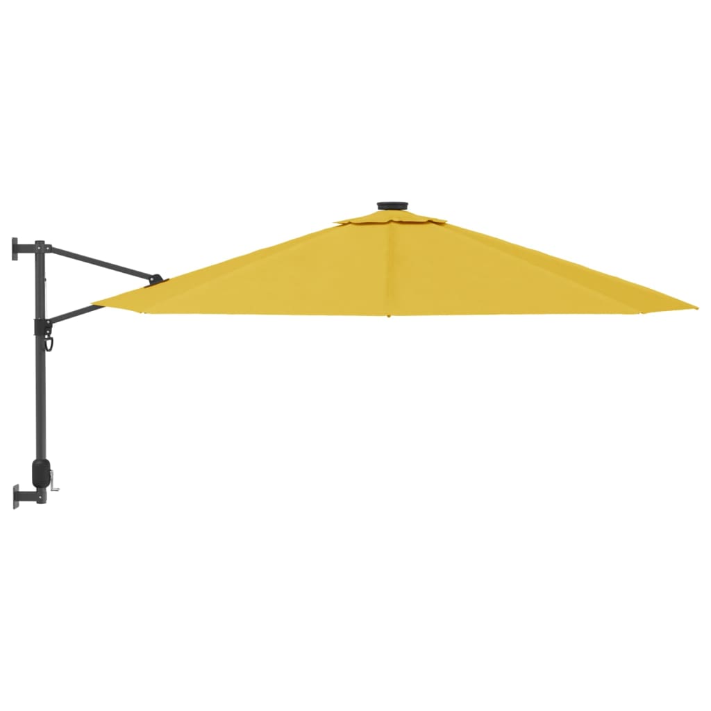 vidaXL Sombrilla de pared amarillo 290 cm