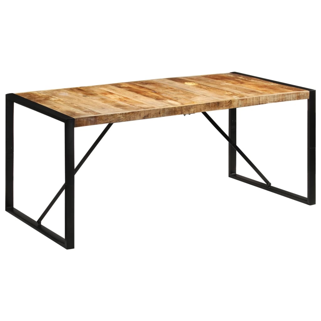 vidaXL Mesa de comedor madera maciza de mango sin tratar 175x90x76 cm