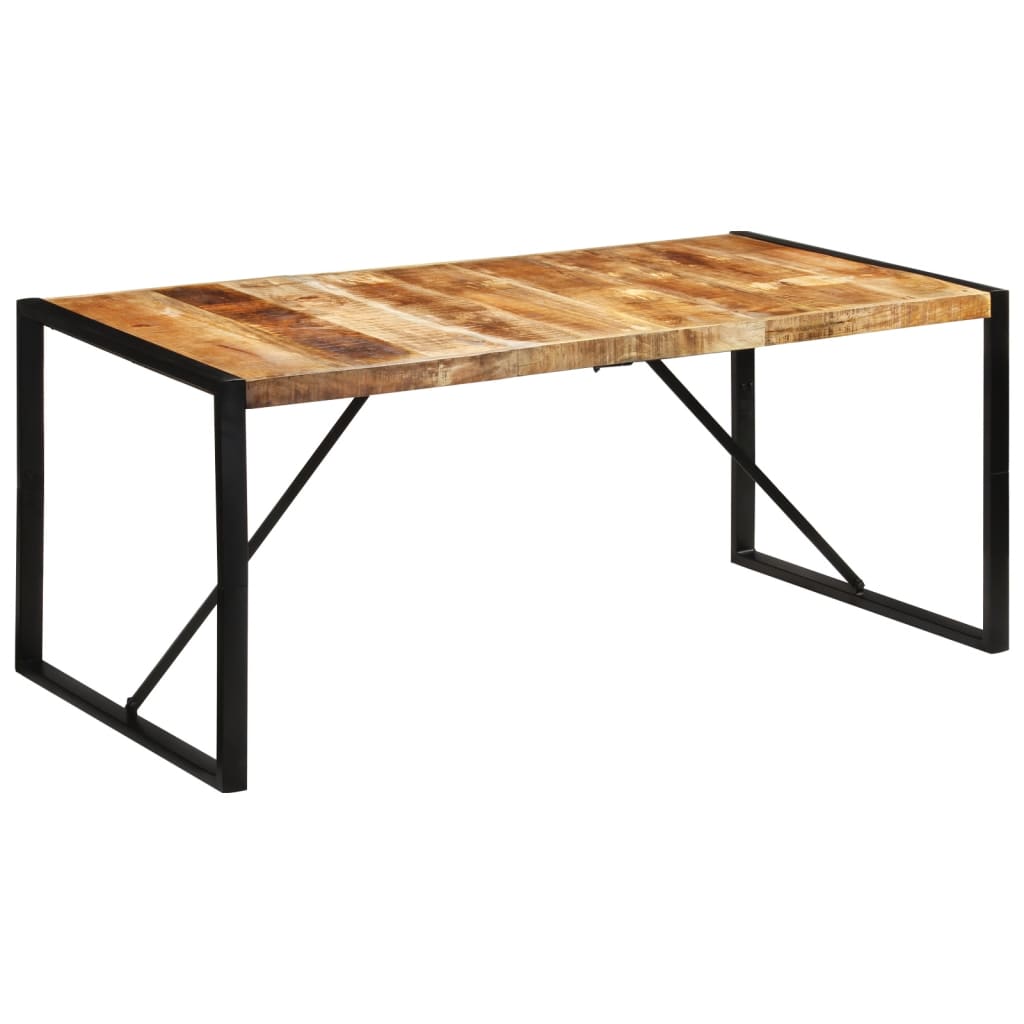 vidaXL Mesa de comedor madera maciza de mango sin tratar 175x90x76 cm