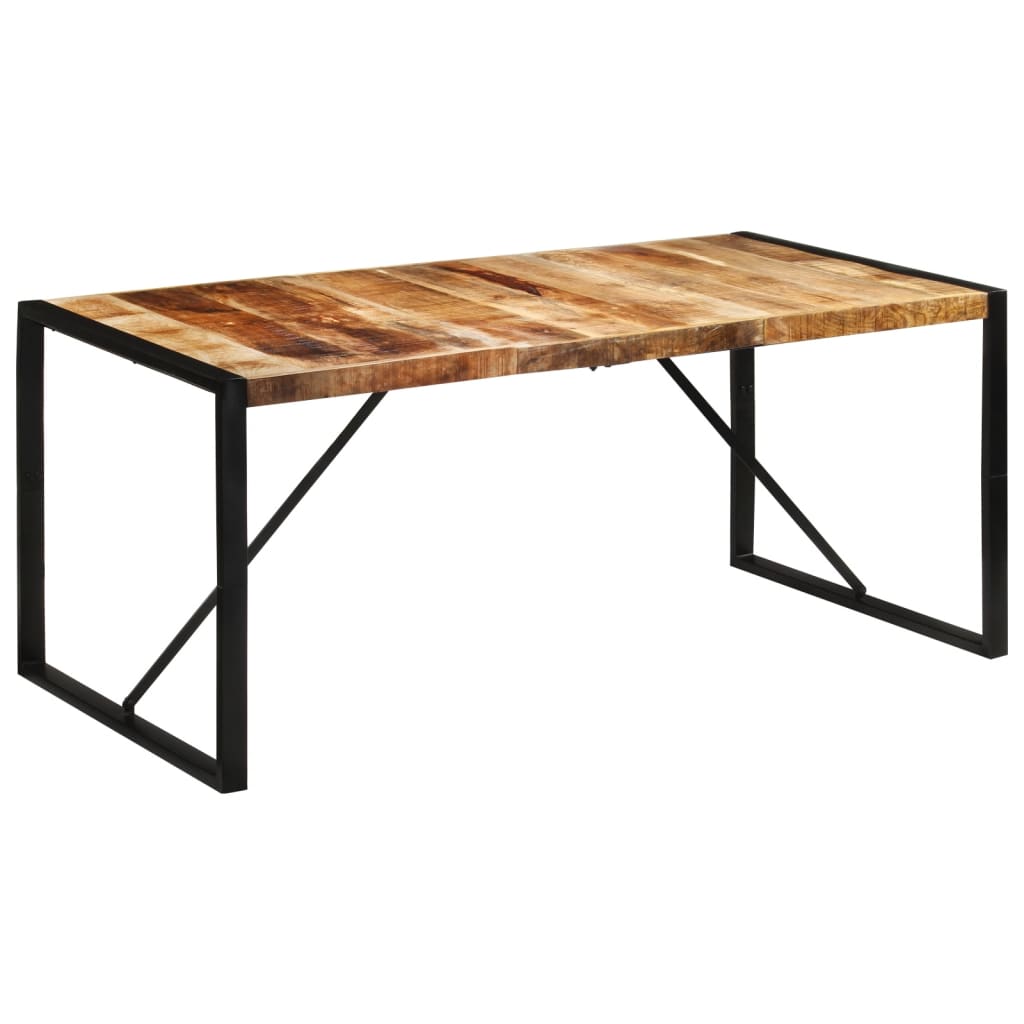 vidaXL Mesa de comedor madera maciza de mango sin tratar 175x90x76 cm